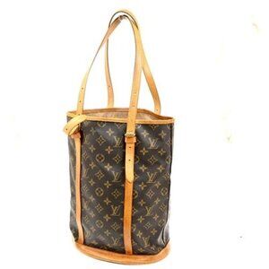 LOUIS VUITTON BUCKET GM Shoulder Tote Bag Monogram Leather Brown M42236 30CA518